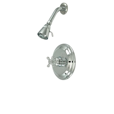 Kingston Brass Shower Faucet, 2, Wall Mount, Polished Chrome KB2631BXSO
